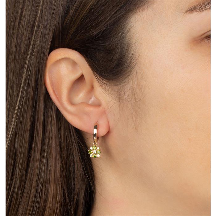 Pendientes Flor Verde Maria G DE JAIME