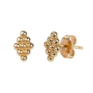 Pendientes acabado Oro Racimo