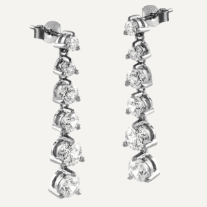 Pendientes de Plata en Cascada con Circonitas