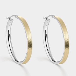 Pendientes Aros cerrados Bicolor