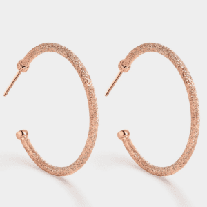 Pendientes Aros Brillante Oro Rosa