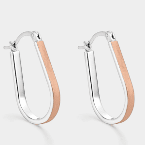 Pendientes Aros Alargados Bicolor