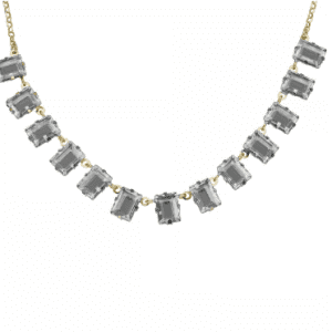 Collar corto rectángulo color blanco