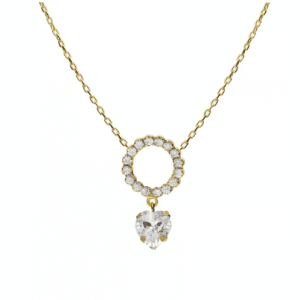 Collar corto corazón crystal