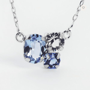 Collar corto cristales azul