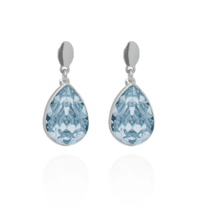Pendientes cortos lágrima color azul