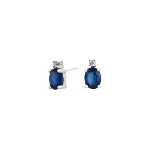 Pendientes Sophie Oro Blanco, Zafiro y Diamante GEA-107-000-UU