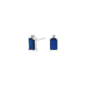 Pendientes Sophie Oro, Diamantes y Zafiro GEA-107-001