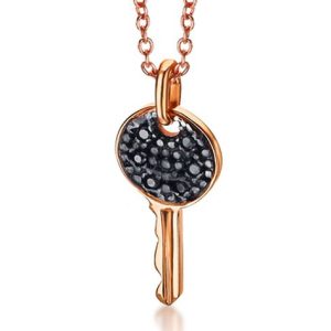 Colgante Llave de Oro Rosa y Diamantes Black LECARRÉ