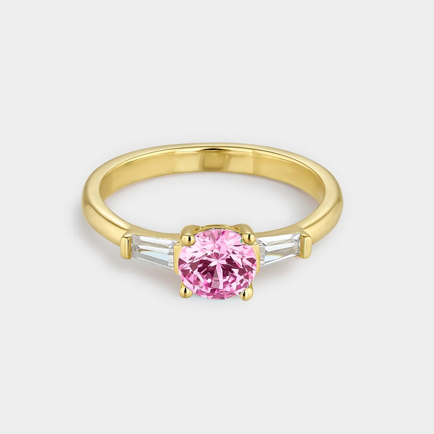 Anillo Trío Circonita Rosa Itemporality SRN-203-118