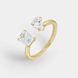 Anillo Dúo Circonitas Blancas Itemporality SRN-201-129