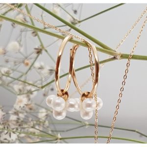 Aros Oro Racimo Perlas LECARRÉ
