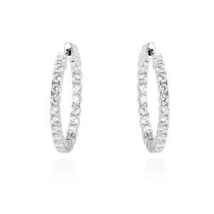 Pendientes GENEVE Blanco Plata 90146PB