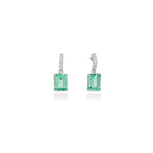 Pendientes color verde en plata 90113PV