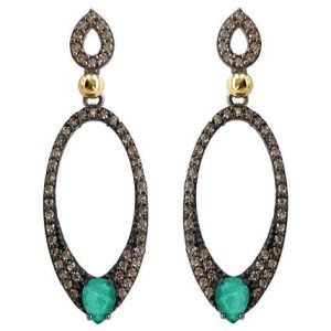 Pendientes Plata y Oro laminado de 18K Bohemme