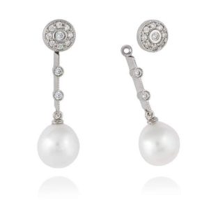 Pendientes Perlas desmontables Plata  9189PB