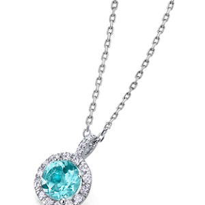 Cogante Ocean Oro Blanco Diamantes & Topacio