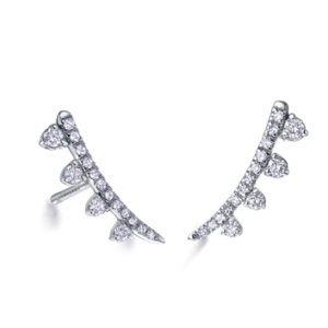 Earcuff Oro Blanco Diamantes degradé
