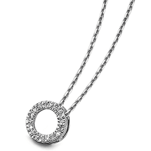 Gargantilla Circulo diamantes Oro Blanco