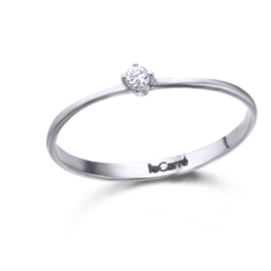 Anillo Oro Blanco Diamante