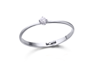 Anillo Oro Blanco Diamante