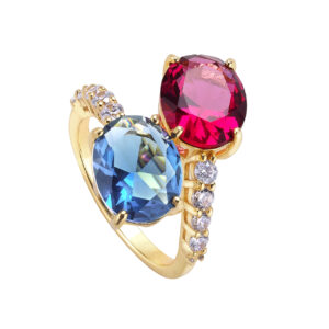 Anillo de plata de la colección Armonia de Colores de Durán Exquse