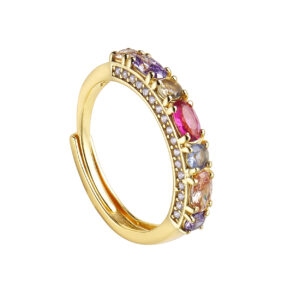 Anillo de plata de la colección Armonia de Colores de Durán Exquse